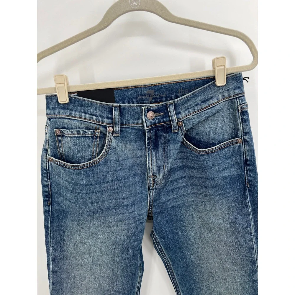 7 For All Mankind The Straight Jeans Sundance Blue 7D12C922-SDC Size 29 NWT